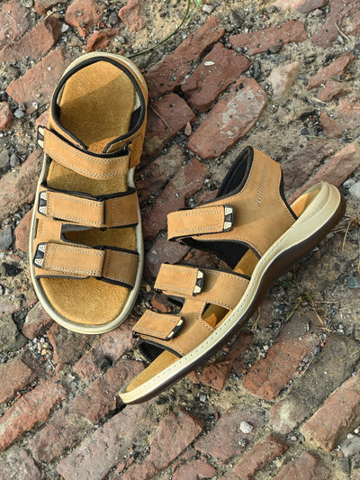 Genuine Leather Slip-On Casual Sandal For Men - Shopaholics