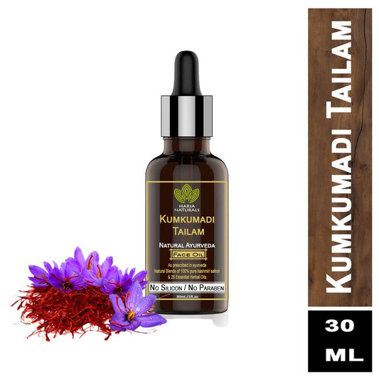 Haria Naturals 100% Pure Kumkumadi Tailam Face Oil - 30 ml - Shopaholics