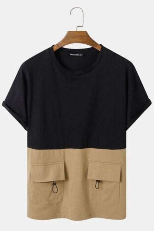 Cotton Half Sleeves Round Neck T-Shirt For Men - Shopaholics