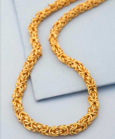 Trendy Gold Plated Mens Chain - Shopaholics