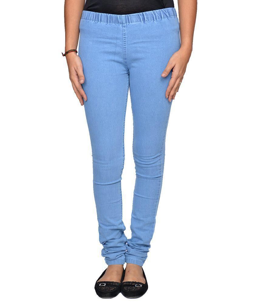 Plus Size Denim Solid Jeans For Women - 32 / Blue - Shopaholics