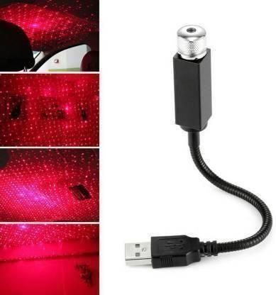 Usb Car Ceiling Sky Projection Lamp Romantic Night Fancy Light - Red - Shopaholics