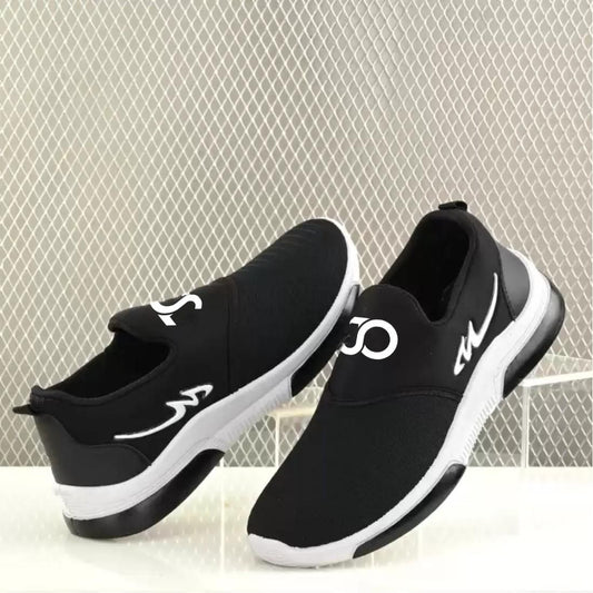 Stylish Casual Running Sports Shoes For Men - 6 / Black - Shopaholics