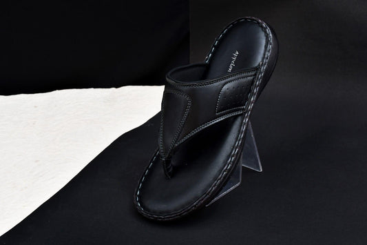 AM PM Genuine Leather Daily Wear Slippers For Men - Shopaholics