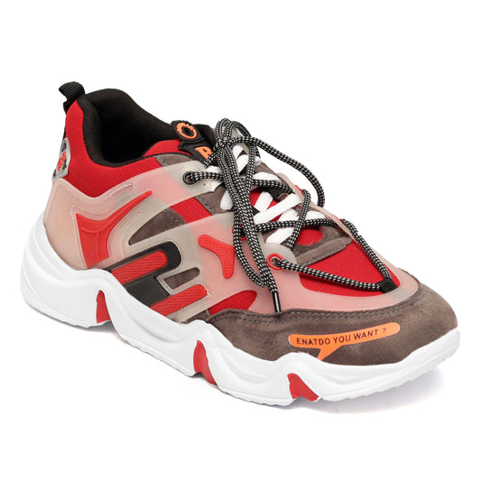 Stylish Running Sports Shoes For Men - 10 / Red - Shopaholics