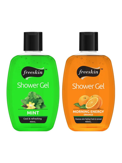 Unisex Mint Orange Shower Gel 400 Ml Pack Of 2 - 400 Gms - Shopaholics