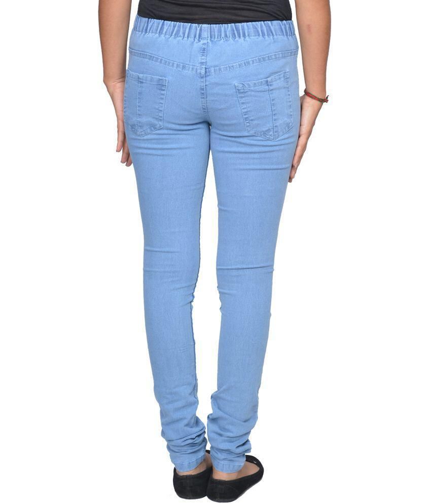 Plus Size Denim Solid Jeans For Women - Shopaholics