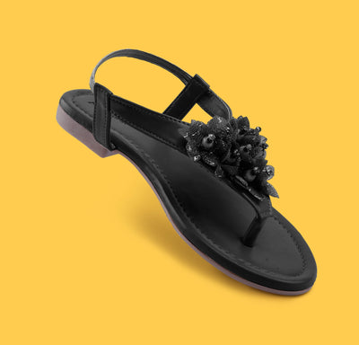 Textured Elegant Casual Flats Slippers For Women - 3 / Black - Shopaholics