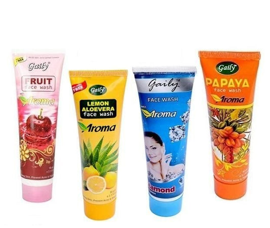Aroma Gaily Papaya Fruit Lemon Daimond Face Wash With Scrubber - Free Size - Shopaholics