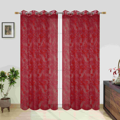 Polyester Netted Fine Quality Window Curtains - Shopaholics