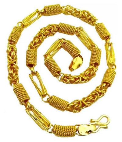 Designer Gold Plated Chains For Men - 24" Inch / Gold - Shopaholics