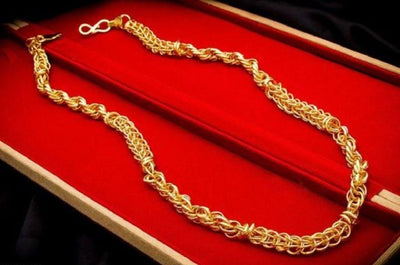 Luxurious Gold Plated Chain For Men - 20" Inch / Gold / Alloy - Shopaholics