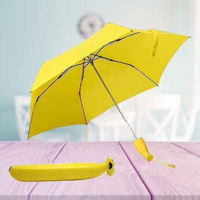 Folding Rain Umbrella For Outdoor In Banana Shape - Shopaholics