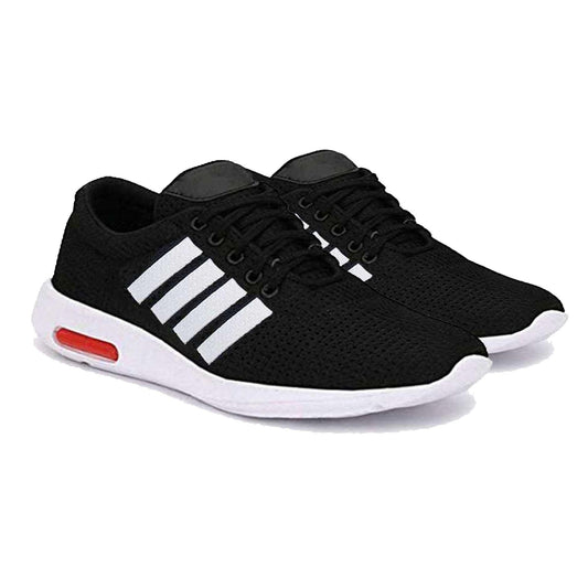 Trendy Stylish Sports Shoes For Men - 10 / Black - Shopaholics