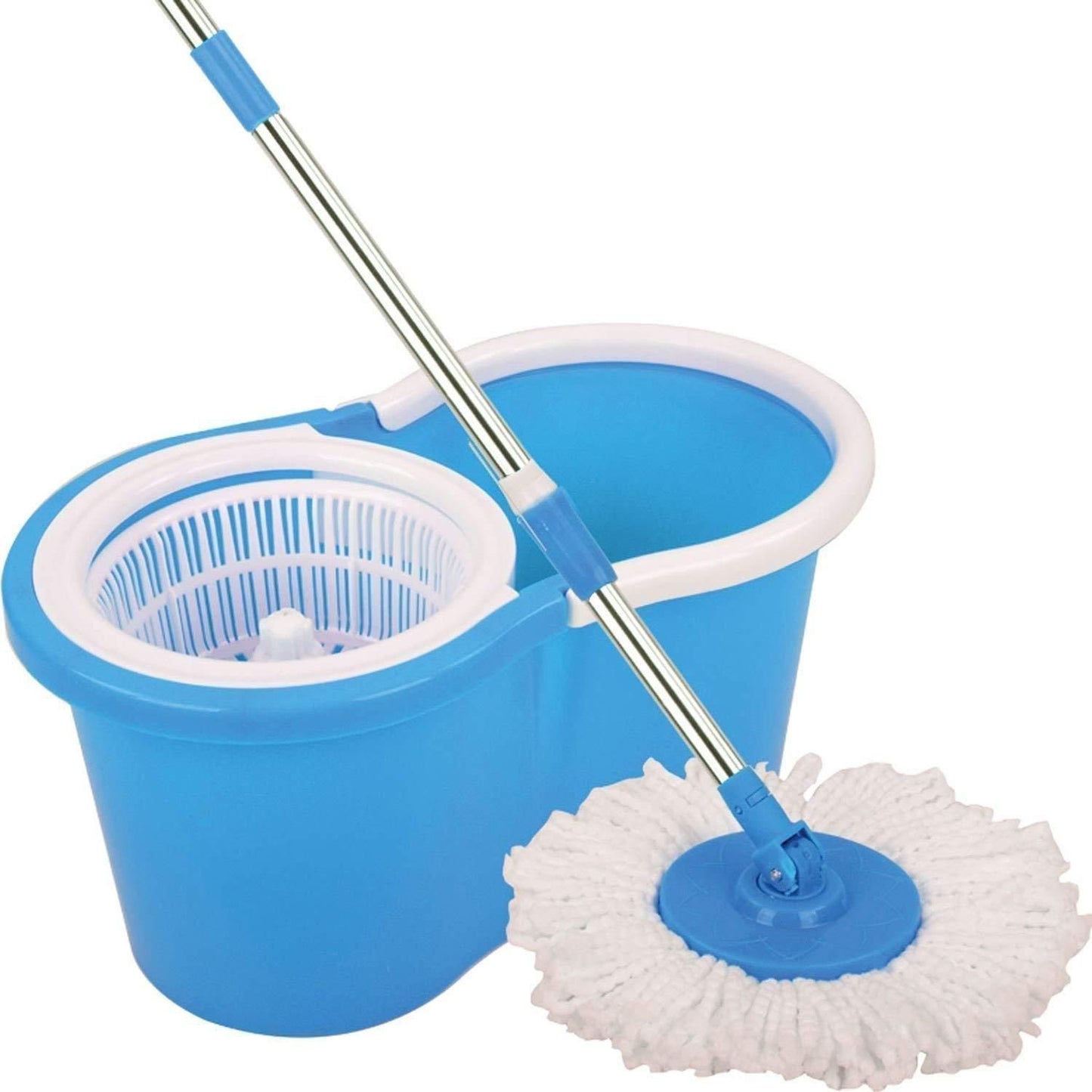 Mop - 360 Degree Spin Bucket Mop With 2 Microfiber Head - Shopaholics