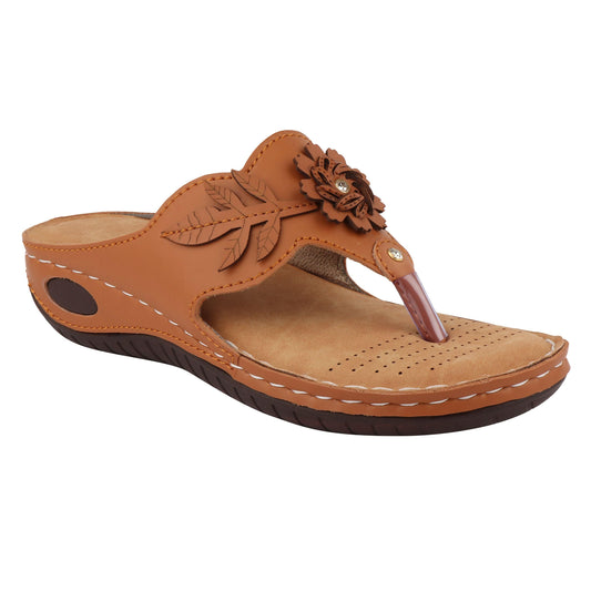 Stylish Flip Flop For Women - 36 / Tan - Shopaholics