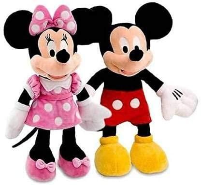 Mickey Mouse and Minnie Mouse Teddy Bear Soft Toy for Kids - Free Size - Shopaholics
