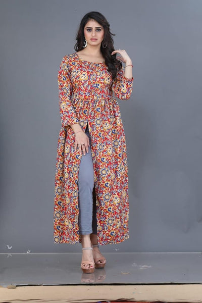 Women's Crepe Floral Prints Maxi Dress - Shopaholics