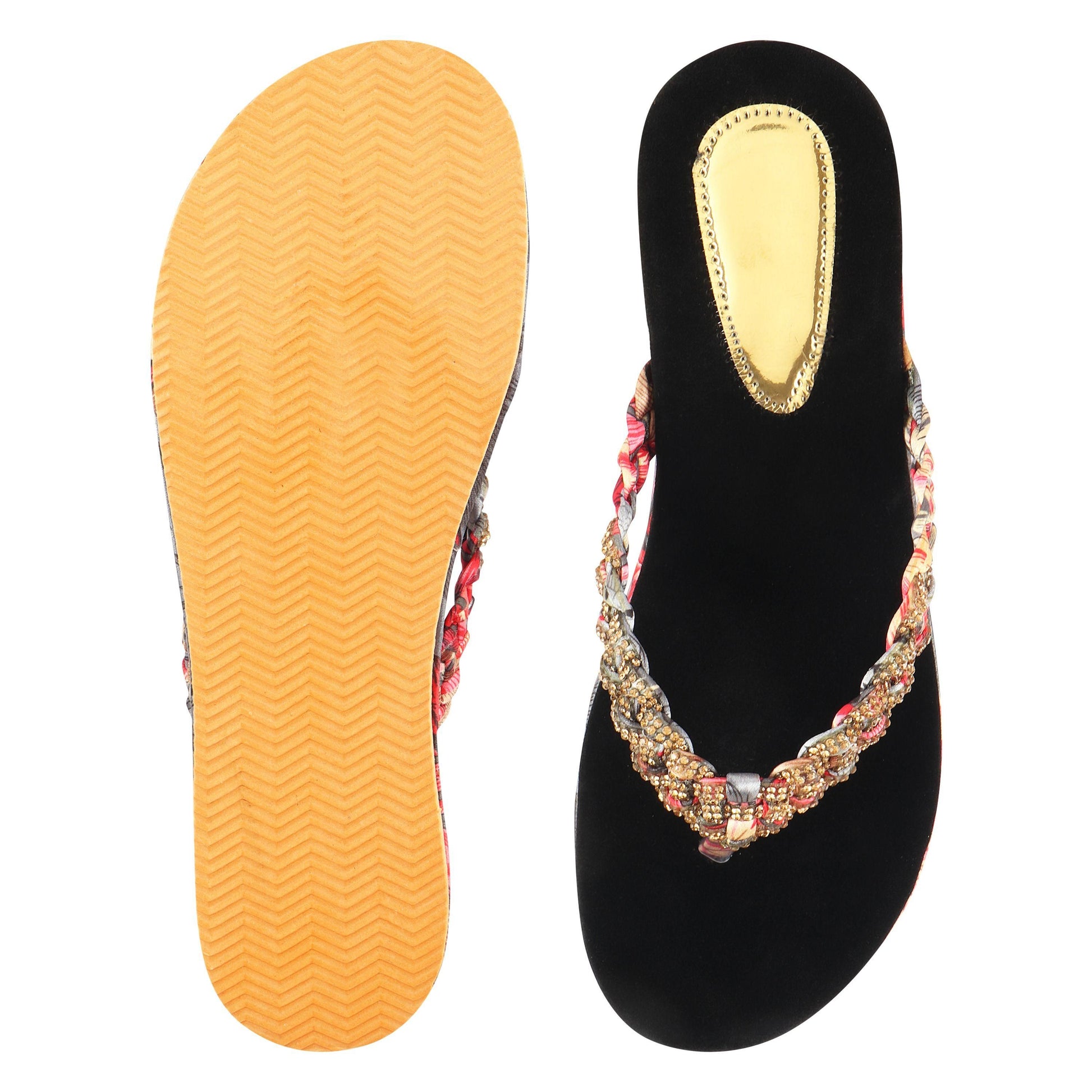 Printed Stylish Flats Slippers For Women - Shopaholics