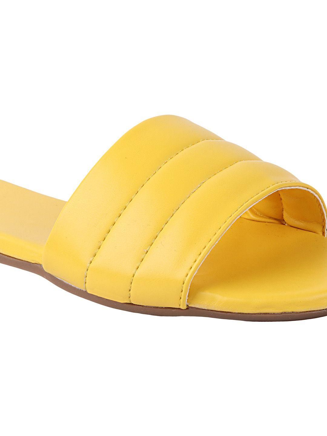 Elegant Yellow Flats Slippers For Women - Shopaholics