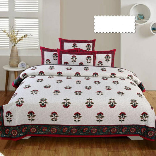 Elite Printed Cotton Double Bedsheets - Shopaholics