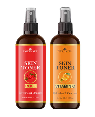 Park Daniel Rose & Vitamin C Skin Toner Combo Pack Of 2 Bottles Of 100ml (200ml) - Shopaholics