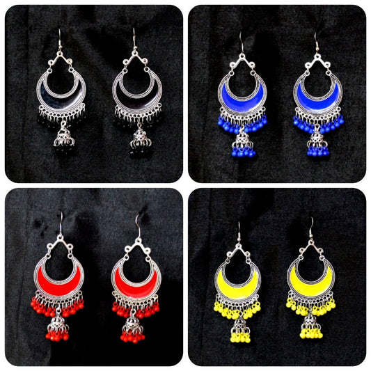 Trendy Oxidized Earring Pack of 2 For Women - Free Size - Shopaholics