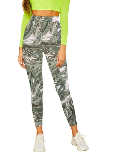 Fancy Lycra Printed Sports Bottom Trackpants For Women - S / Multicolor - Shopaholics