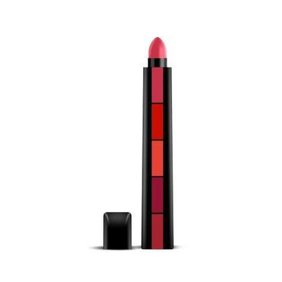 Matte Finish 5 In 1 Lipstick For Women - 100 Gm / Multicolour - Shopaholics