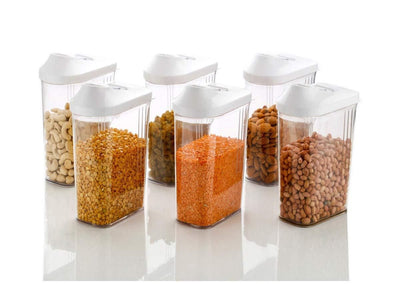 Container-750 ML Easy Flow Cereal Dispenser Containers(Set of 6) - Shopaholics