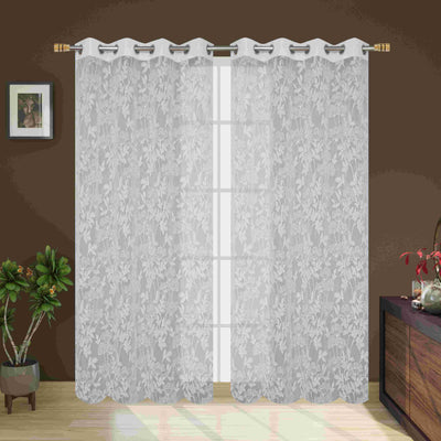 Polyester Netted Fine Quality Long Door Curtains - Shopaholics