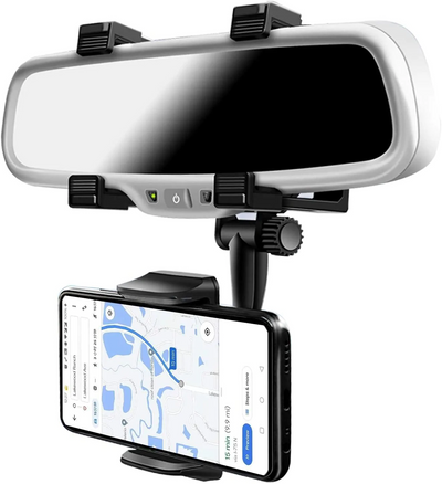 Adjustable Car Rearview Mirror Phone Holder Stand - Default Title - Shopaholics