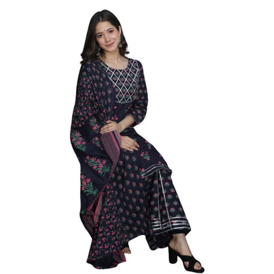 Beautifull Cotton Kurti Sharara With Dupatta For Women - Shopaholics