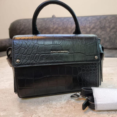 Black Hidesing European Leather Handbag For Women - Black - Shopaholics