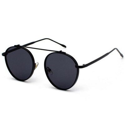 Blaze Round Polarized Sunglasses For Men - Black - Shopaholics