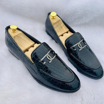 Casual Party Wedding Leather Loafers Shoes For Men - 6 / Black - Shopaholics