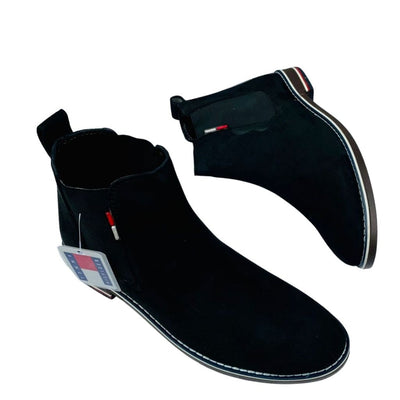 Chelsea Casual Velvet Boots Shoes For Men - 10 / Black - Shopaholics