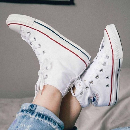 Chuck Taylor All Star High Top Sneakers Shoes For Men - 41 / White - Shopaholics