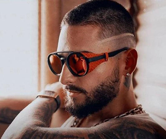 Classic Round Steampunk Sunglasses For Men - Shopaholics