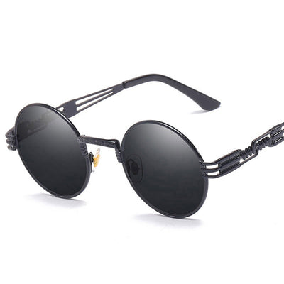 Unisex Classic Round Steampunk Sunglasses - Shopaholics