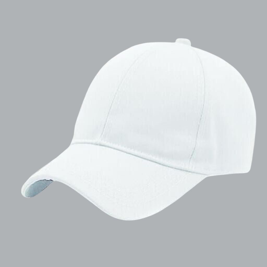 Colorblocked Cotton Baseball Caps And Hats For Men - White - Shopaholics