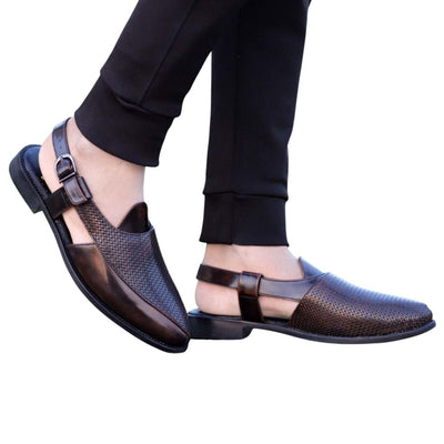 Designer Handcrafted Leather Loafers Jutti For Men - 6 / Black - Shopaholics