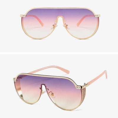Designer Square Oversize Polarized Sunglasses For Women - Pink - Shopaholics