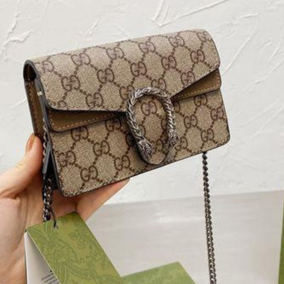 Dionysus Cum Cluch Mini Sling Bag Handbag For Women - Coffee - Shopaholics