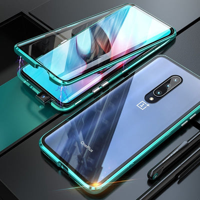 360 Degree Magnetic Adsorption Case for OnePlus Mobiles - OnePlus 7 Pro / Green - Shopaholics