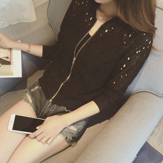 Summer Autumn Coat Women Jacket - Black / L - Shopaholics