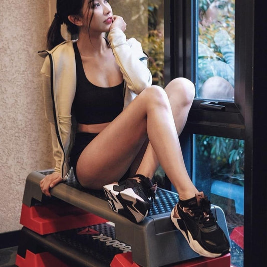 Elegant Designer RSX Sneakers Shoes For Women - 36 / Black - Shopaholics