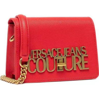 Elegant Solid Couture Synthetic Leather Handbag For Women - Red - Shopaholics