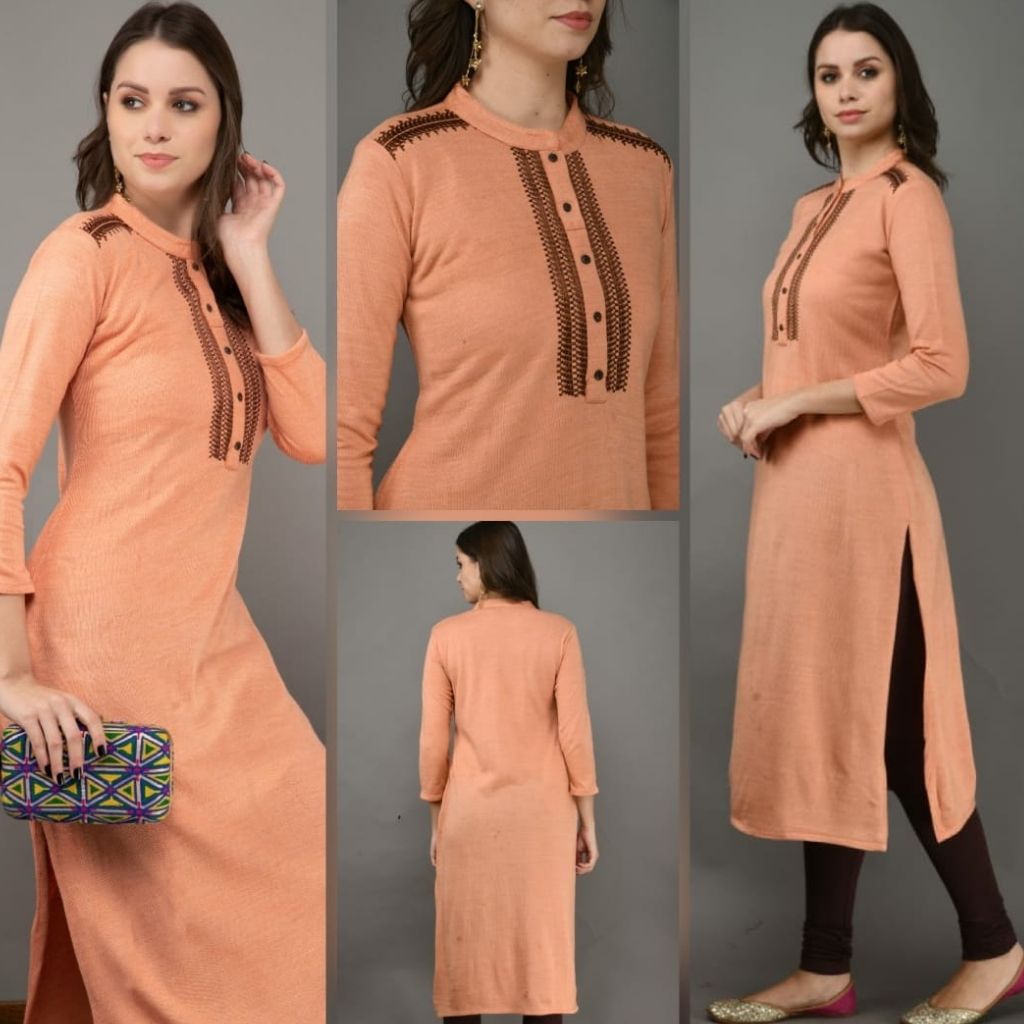 Buy online Multi Colored Woolen Kurti from winter wear for Women by Montrex  for ₹1299 at 35% off | 2023 Limeroad.com