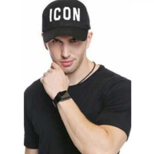 Embroidery Black Cotton Baseball Caps And Hats For Men - Black - Shopaholics
